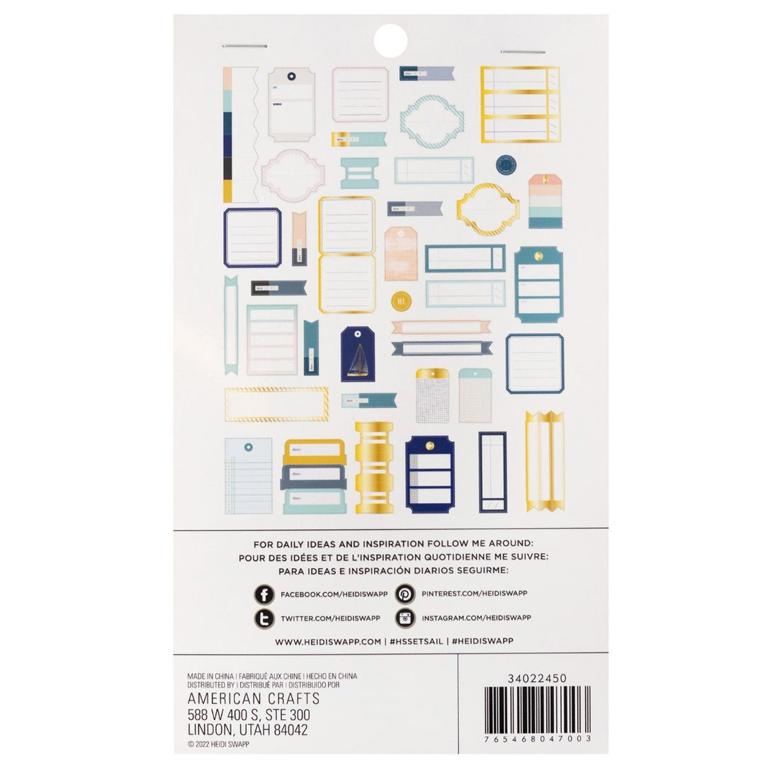 Journaling Ephemera - Heidi Swapp - Set Sail Collection - American Crafts