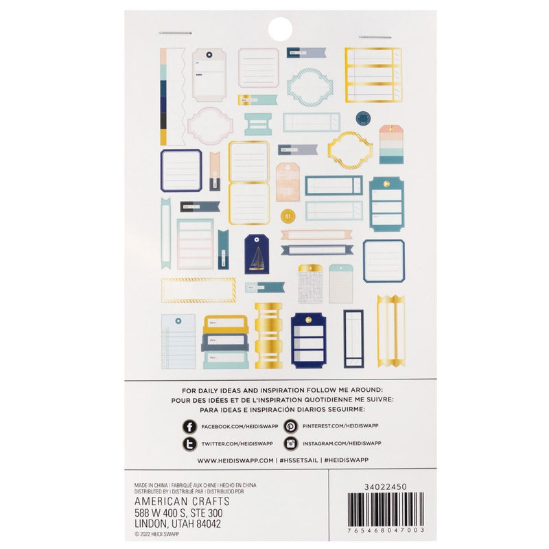 Journaling Ephemera - Heidi Swapp - Set Sail Collection - American Crafts