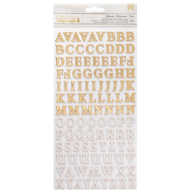 Alpha Shimmer Thickers with Gold Foil Accents - Maggie Holmes - Woodland Grove Collection - American Crafts
