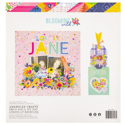 Paper Pad, 12x12 - Paige Evans - Blooming Wild Collection - American Crafts