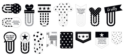 Black & White Designer Clips -Oh My Stars Collection- Bella Blvd