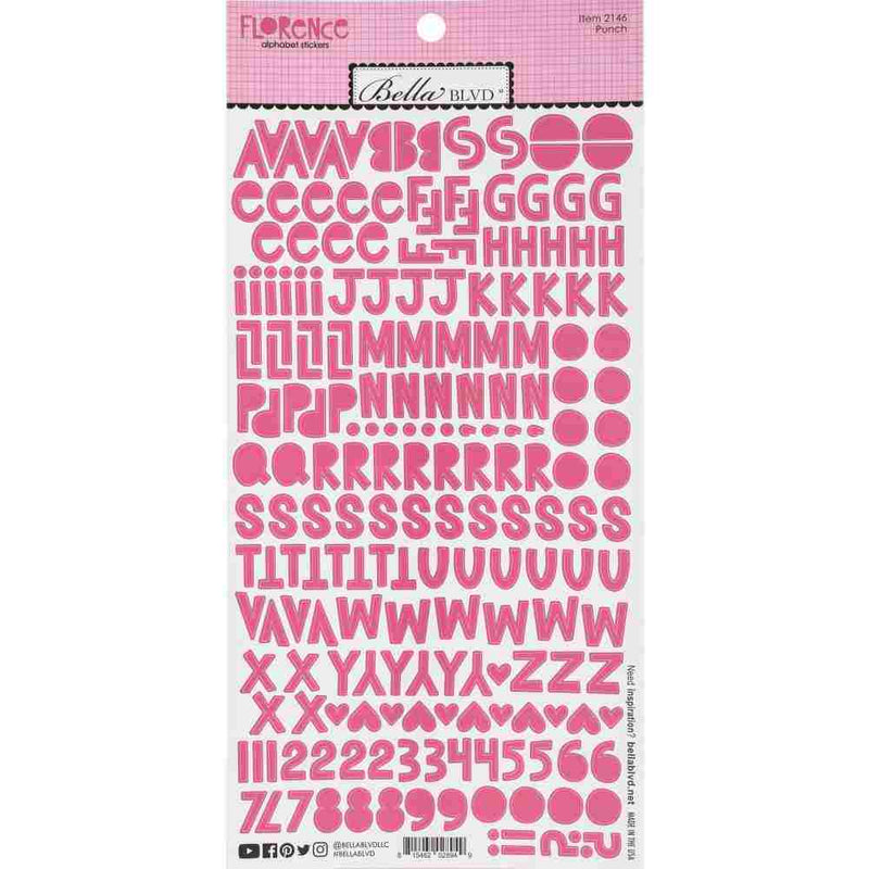 Punch Florence Alphabet Stickers - Chloe - Bella Blvd