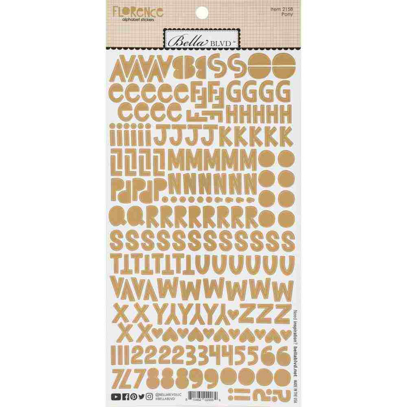 Pony Florence Alphabet Stickers - Cooper - Bella Blvd - Clearance