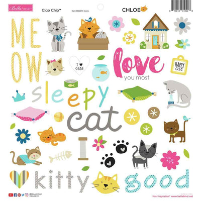 Chloe Chipboard Icons - Bella Blvd - Clearance