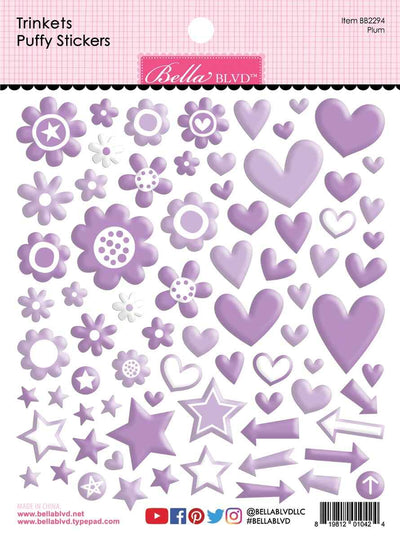Plum Trinkets Puffy Stickers - Bella Besties - Bella Blvd - Clearance