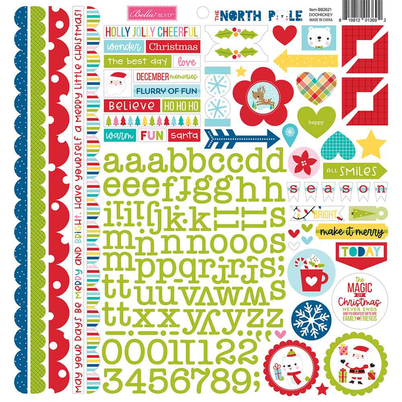 The North Pole Doohickey Cardstock Stickers - Bella Blvd