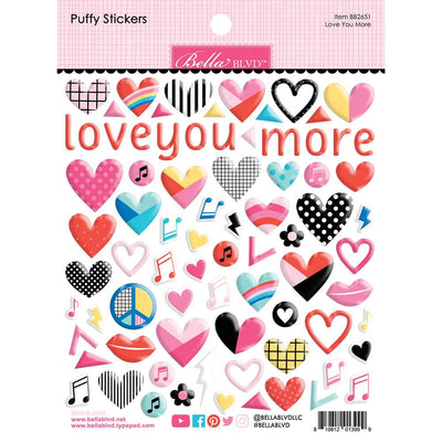 Love You More Puffy Stickers - Our Love Song - Bella Blvd