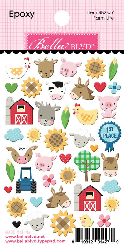 Farm Friends Epoxy Stickers- EIEIO Collection- Bella Blvd