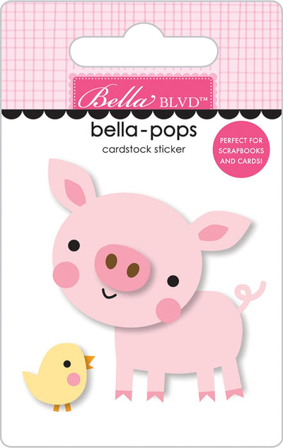 Hogs & Kisses Bella-pops - Stickers Cardstock- EIEIO Collection- Bella Blvd