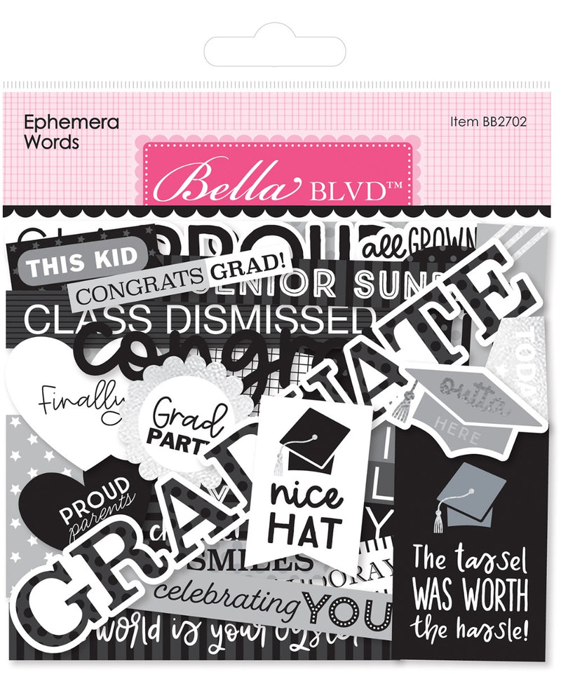 Words- Ephemera - Cap and Gown Collection-Bella Blvd