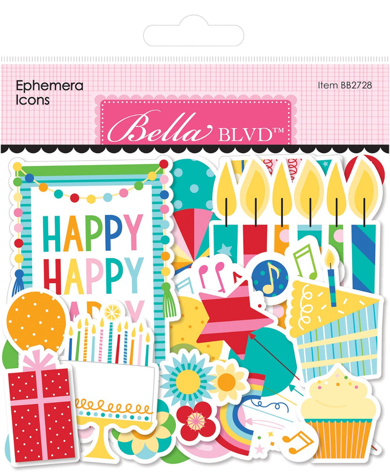Birthday Bash Ephemera Icons - Bella Blvd