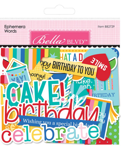 Birthday Bash Ephemera Words - Bella Blvd