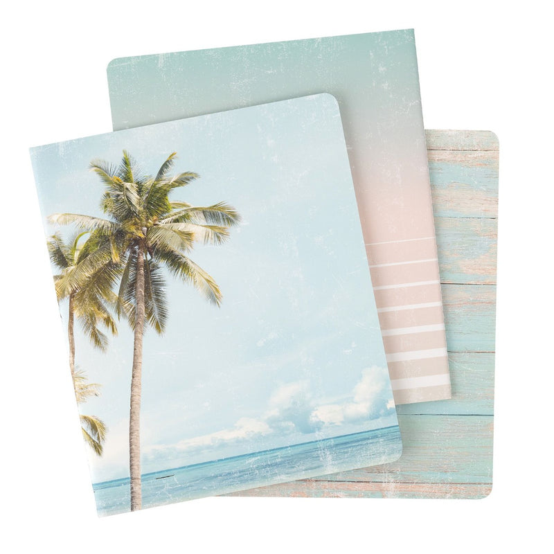 Palm Tree Notebooks - Heidi Swapp - Set Sail Collection - American Crafts
