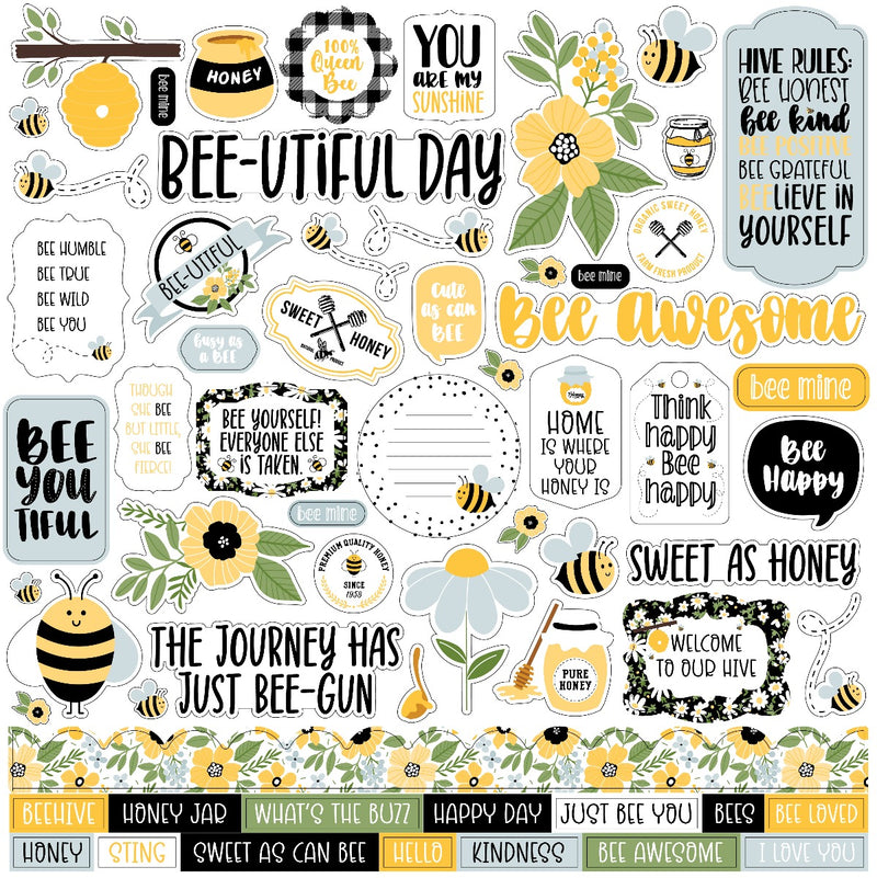 Echo Park BH319014 Bee Happy Element Sticker