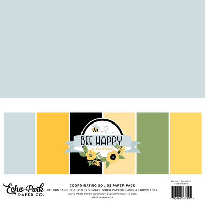 Solids Kit, 12x12 - Bee Happy Collection - Echo Park