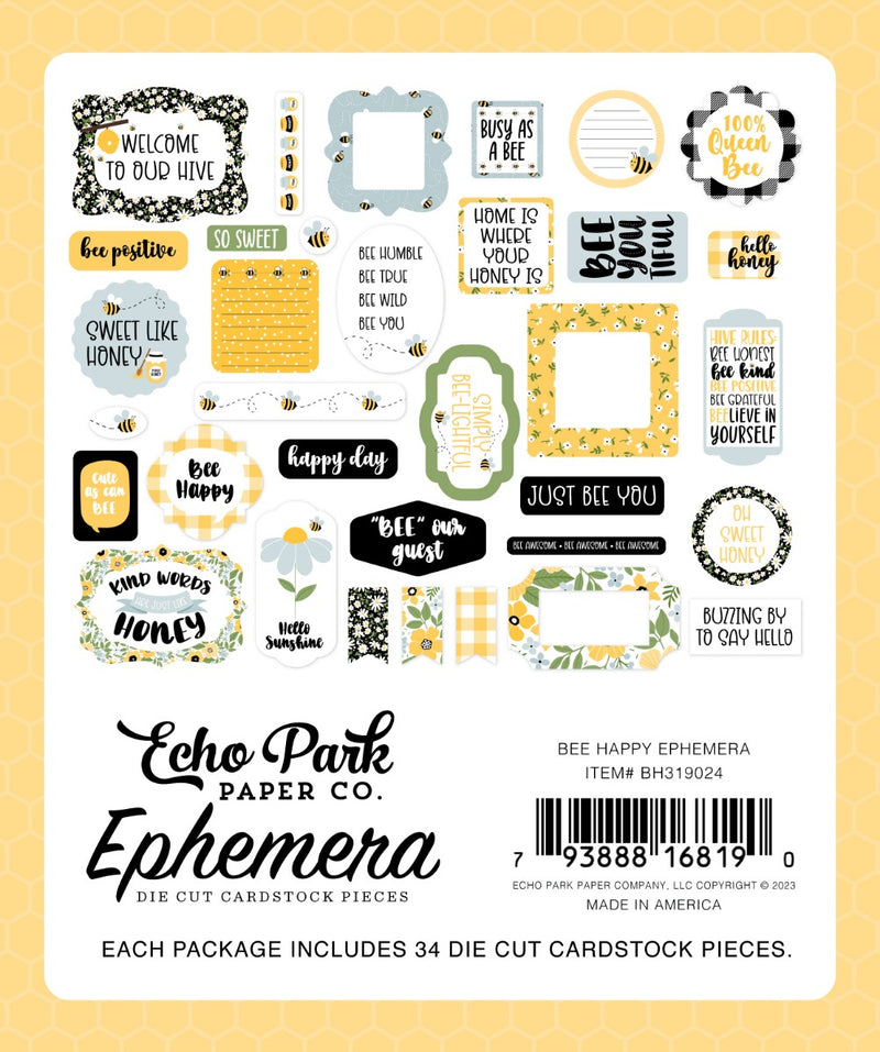 Ephemera - Bee Happy Collection - Echo Park