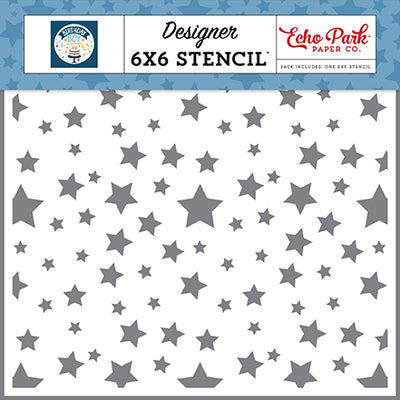 Birthday Stars Stencil - Birthday Boy - Echo Park - Clearance