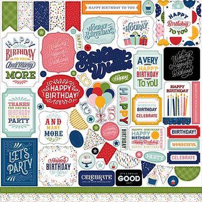 Birthday Salutations Element Stickers - Echo Park