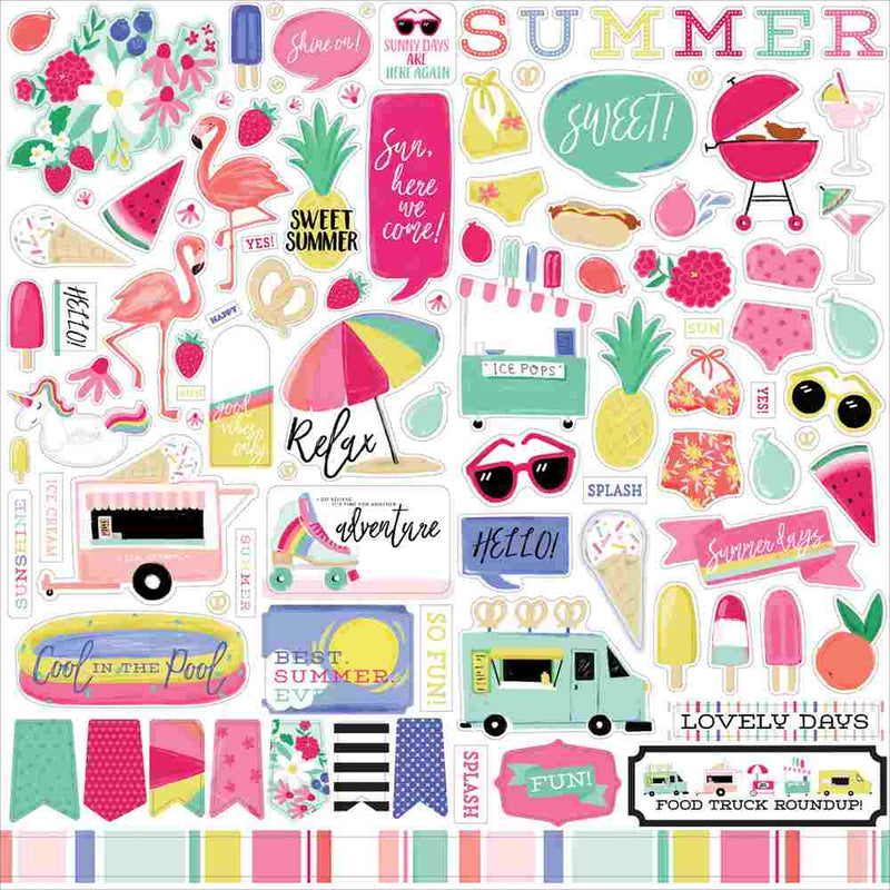 Best Summer Ever Element Stickers - Echo Park