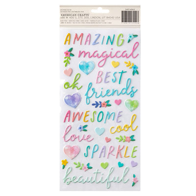 Radiant Phrase Thickers - Paige Evans - Blooming Wild Collection - American Crafts