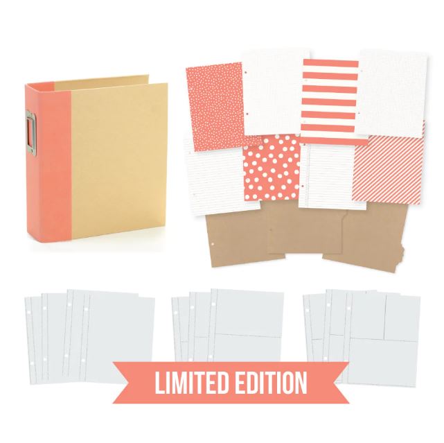 Coral Limited Edition Binder, 6" x 8" -  SN@P Studio Collection - Simple Stories 