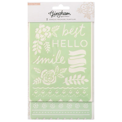 Stencils, 2pc - Gingham Garden Collection - Crate Paper