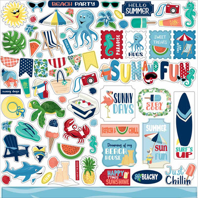 Beach Party Element Stickers - Carta Bella