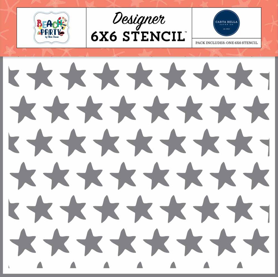 Summer Loving Starfish Stencil - Beach Party - Carta Bella
