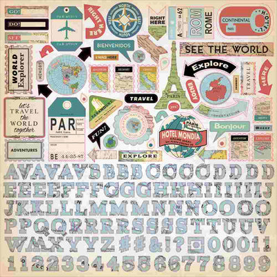 Cartography No. 1 Element Stickers - Carta Bella