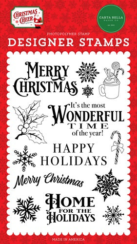 Most Wonderful Time Stamps - Christmas Cheer - Carta Bella
