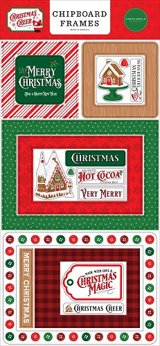 Christmas Cheer Chipboard Frames - Carta Bella - Clearance