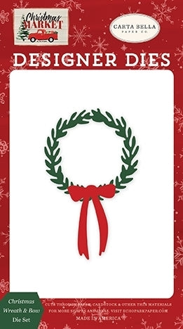 Christmas Wreath & Bow Die Set - Christmas Market - Carta Bella