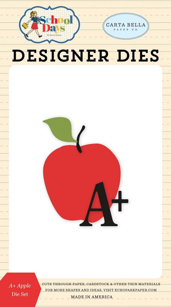 A+ Apple Die Set - School Days - Carta Bella