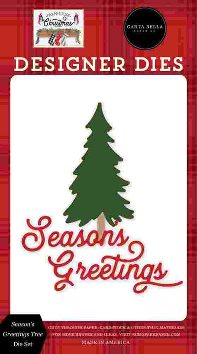 Season's Greetings Dies - Farmhouse Christmas - Carta Bella