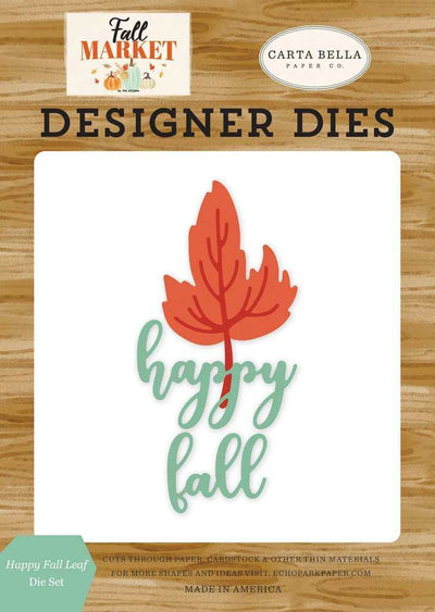 Happy Fall Leaf Die Set - Fall Market - Carta Bella - Clearance