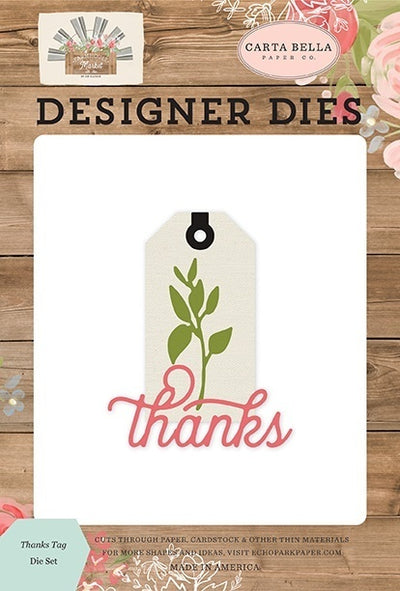 Thanks Tag Dies - Farmhouse Market - Jen Allyson - Carta Bella*