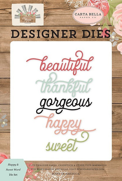 Happy Sweet Word Dies - Farmhouse Market - Jen Allyson - Carta Bella