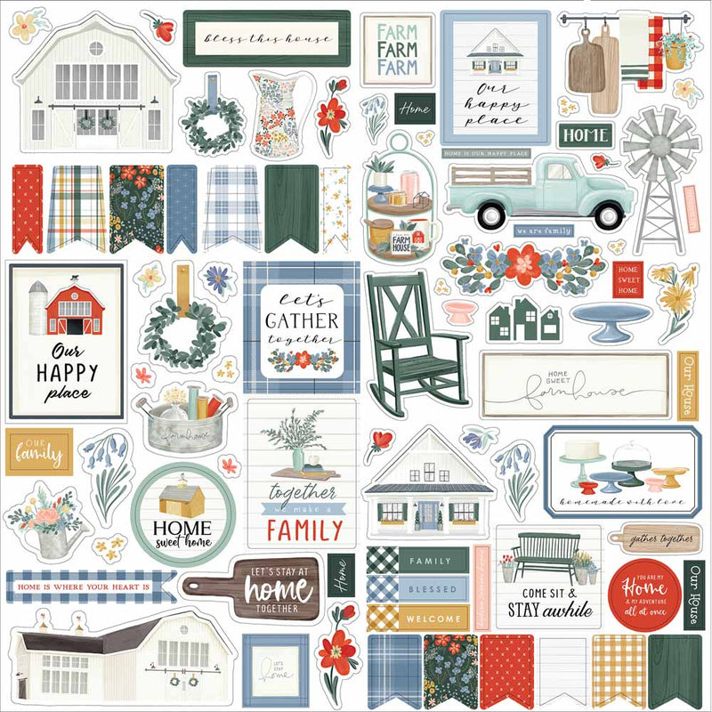 Farmhouse Summer Element Stickers - Carta Bella