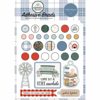 Farmhouse Summer Adhesive Brads - Carta Bella