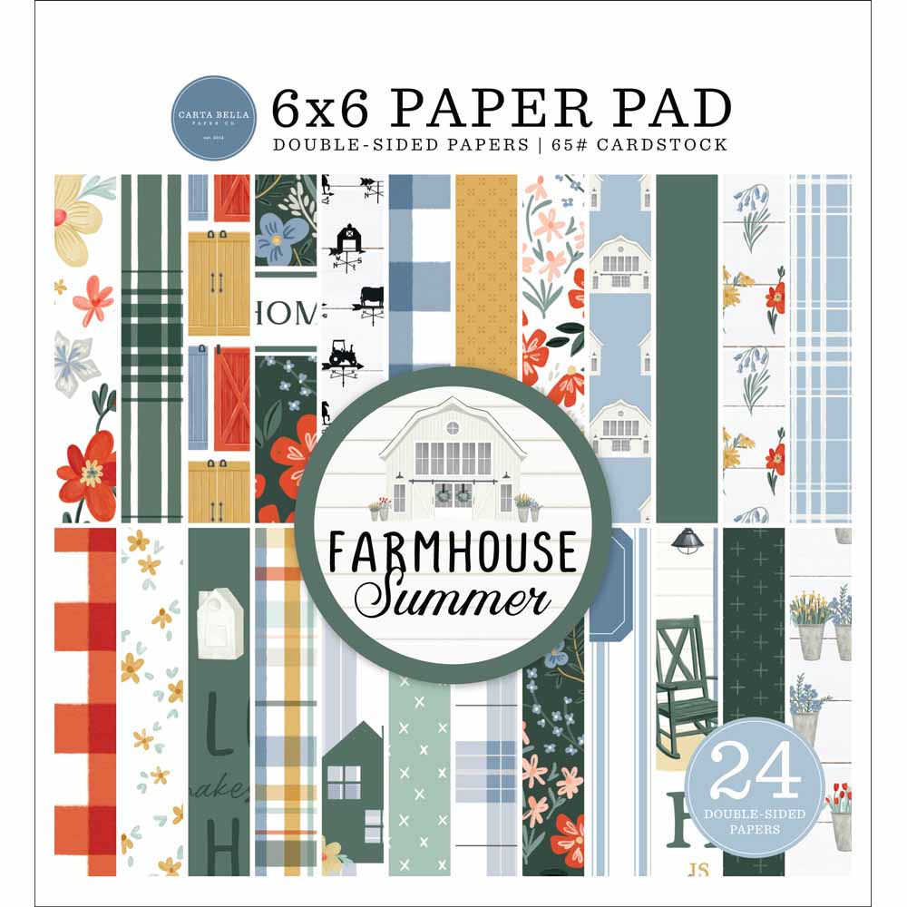 Farmhouse Summer 6" x 6" Paper Pad - Carta Bella