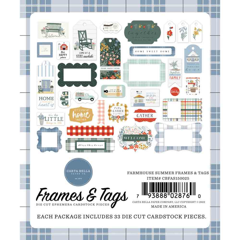 Farmhouse Summer Frames & Tags - Carta Bella