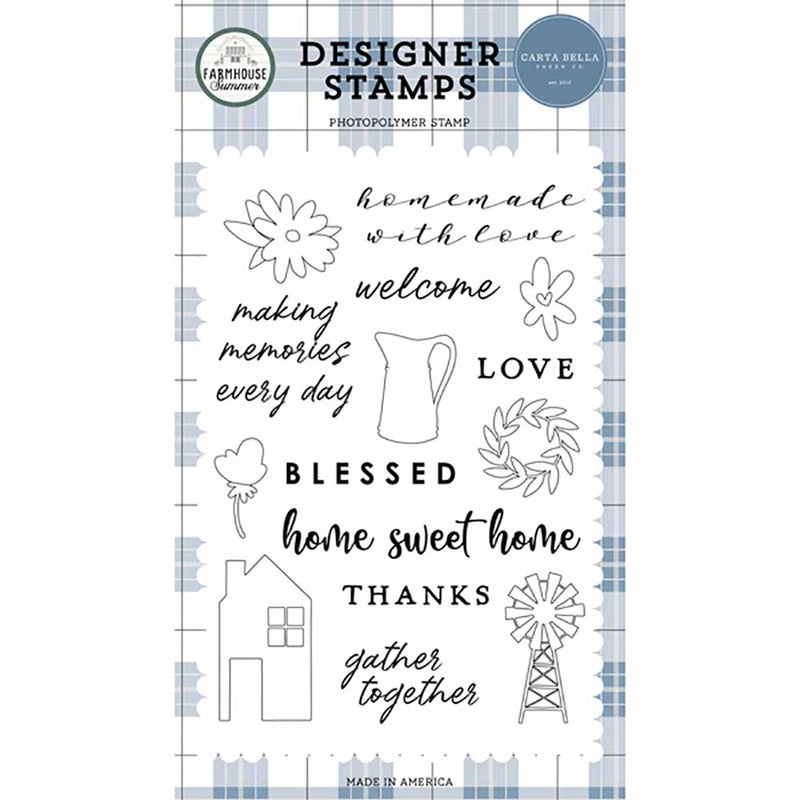 Homemade With Love Stamp Set - Farmhouse Summer - Carta Bella - Clearance
