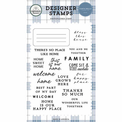 Bless This House Stamp Set - Farmhouse Summer - Carta Bella - Clearance