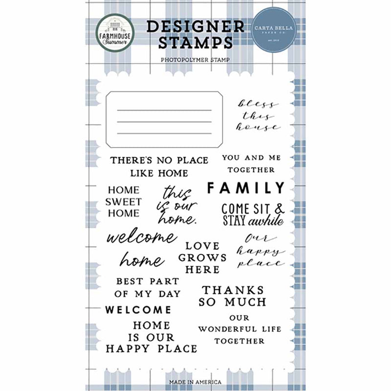 Bless This House Stamp Set - Farmhouse Summer - Carta Bella - Clearance