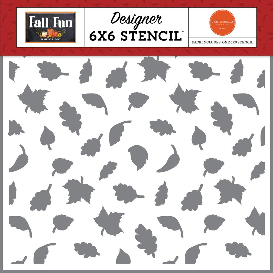 Fall Fun Leaves Are Falling Stencil- Carta Bella
