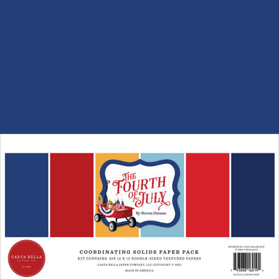 Solids Kit, 12x12 - Steven Duncan - Fourth Of July - Carta Bella Paper
