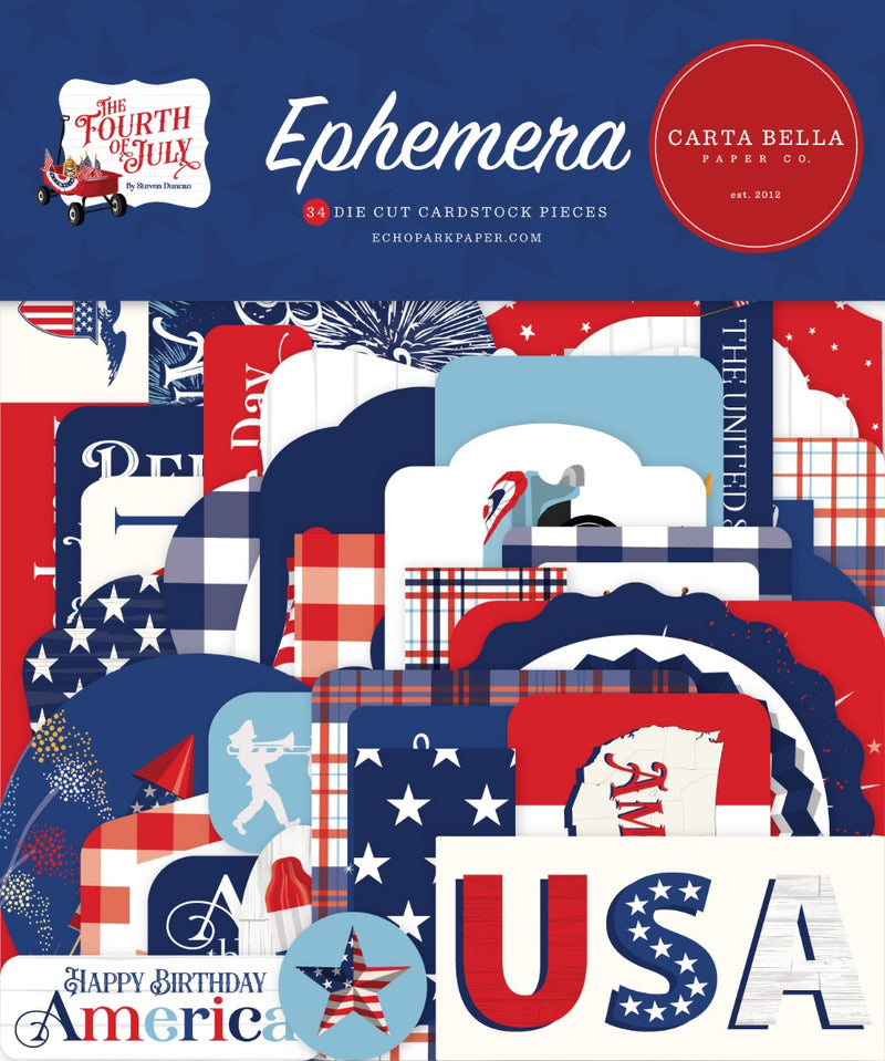 Die Cut Ephemera - Steven Duncan - Fourth Of July - Carta Bella Paper