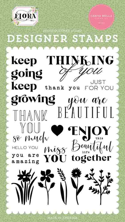 Keep Going Stamps - Flora No. 4 - Carta Bella - Clearance