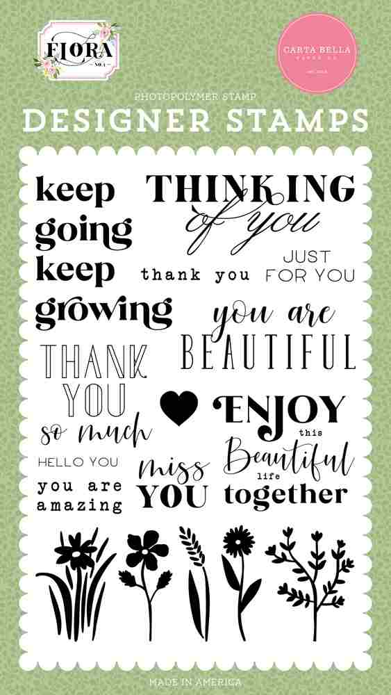 Keep Going Stamps - Flora No. 4 - Carta Bella - Clearance