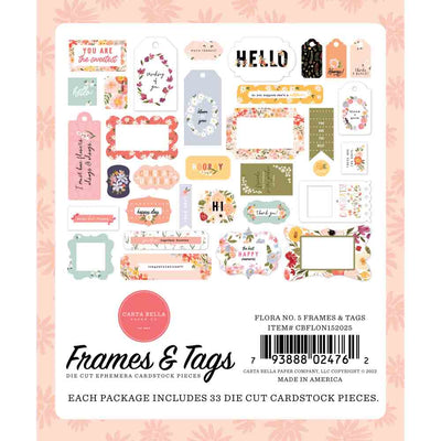 Flora No. 5 Frames & Tags - Carta Bella